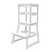 SDADI Kids Kitchen Step Stool with Safety Rail CPSC Certified- for Toddlers 18 Months and Older, White LT01W