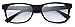 Small Square Wayfarer Nerd Glasses Thin Frame Clear Lens Optical Quality - Black Frame (Black)