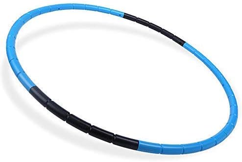 Kids Fitness Hoop - Weight & Size Adjustable- Body Building Plastic Children Gymnastics Toys- Diameter 26.5 Inches,Blue