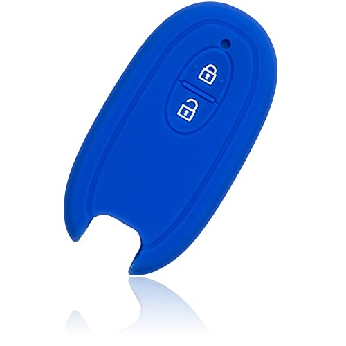 【MALAKO】スズキ車用 スマートキー用シリコンカバー 2ボタン ブラック ワゴンR ハスラー ラパン ルークス ソリオ MRワゴン アルト パレット スペーシア ワゴンアール/傷防止 鈴木 SUZUKI 車用カバー トヨタ キーケース ニッサン 鍵 キーカバー シリコン キーレス キーホルダー 25 (青)商品画像