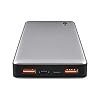 Goobay 59819 Powerbank 15000 mAh met Quickcharge QC 3.0 externe accu, 2 x USB plus USB-C slank design in aluminium…