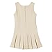 Bienzoe Girls School Uniform Jumper: Stretch Fit Pleated Hem Kids Sleeveless Dress Khaki 10