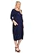 Pastel by Vivienne Women's Cocoon 3/4 Sleeve Mdi Dress Plus Size with Pockets 3X-Large Navy