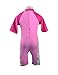 TFJH E Girls Long Sleeve Swimsuits UPF 50+ Swimwear Rash Guard Bathing Suit with Zip (5-6Years(Tag.No.104/110), Pink)