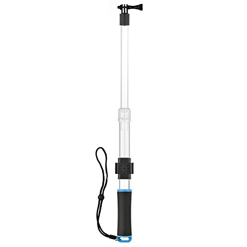 SHOOT Waterproof Selfie Stick for GoPro HERO 6/5/4/3+/3 AKASO EK7000 Transparent Extension Float Floating Monopod with Remote Clip for Campark AKASO DBPOWER Crosstour FITFORT Cameras Accessories(Blue - Thumbnail 4