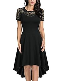 Vestido de fiesta de noche floral de encaje estilo retro de los años 50 de Miusol para mujer