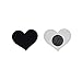 Ypser Womens 5 Pairs Black Heart Pasties Disposable Satin Nipple Covers Pasty Bra Petals Breast Covers