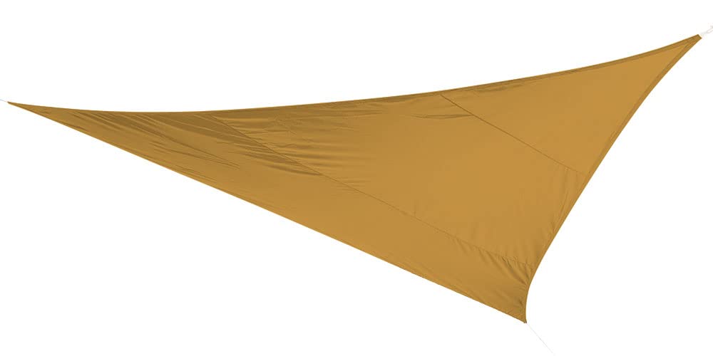 Ideprice Triangular Polyester Sun Shade Sail 3 m Ochre
