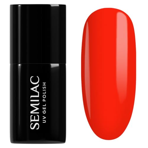 Semilac UV Nagellack Hybrid 446 Yolo Orange 7ml Kollektion Neonz