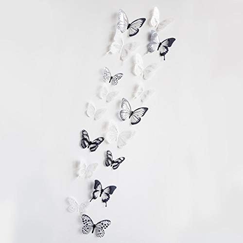 Erovy - New and 18pcs/lot 3D Effect Crystal Butterflies Wall Sticker Beautiful Butterfly for Kids Room Wall Decals Home Decoration On The Wall [101]