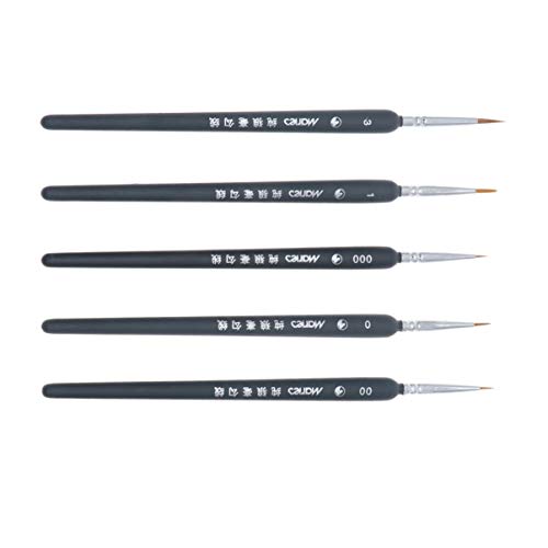 ULTNICE 5Pcs Feines Detail Pinsel Set Miniaturpinsel Mini Farben Pinsel für Acryl Aquarell Ölgemälde Gemälde – Bild 7