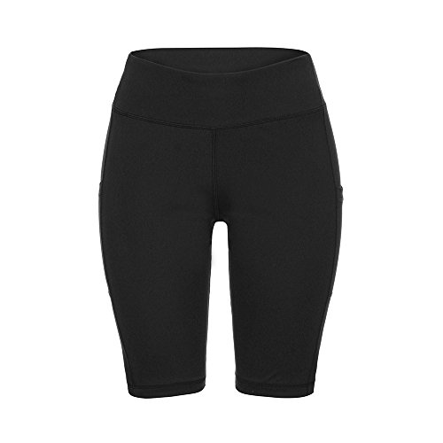 TOTOD Short Pants Women Workout Out Pocket Leggings Fitness Sports Running Yoga Athletic Knickers Shorts Black - Thumbnail 5
