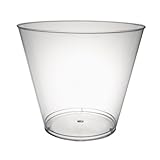 Northwest Enterprises Hard Plastic 9-Ounce Party Cups and Old Fashioned Tumblers, Clear, 25-Count, Health Care Stuffs