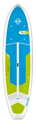 BIC Sport ACE-TEC Cross Sup Stand Up Paddleboard, Adventure Gloss White/Blue/Green, 11'0"