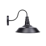 Lightess Black Wall Sconce Light with Industrial Vintage Metal Lighting Shade ()