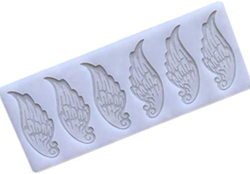 6 Wings Inserts Silicone Fondant Cake Molds Flexible Baking Trays Sugarcraft Polymerclay Polymerclay Silicone Fondant Cake Molds - Random Color