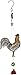 Sunset Vista Designs Bouncy Garden Decoration with Mini Cow Bell, 11-Inch, Galvanized Metal Rooster