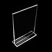 Acrylic Table Top Sign Holder 8.5 x 11 Flyer Stand - Plastic Sign Holder 8.5 x 11 - Double Sided Display Frame - 4 Pack - Clear Frames - Menu Holders - Brochure Stands - Flyer Picture Frame 8x11