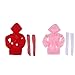SM SunniMix 1/3 Handmade Plush Long Hoodie Top Dress Set for BJD 60cm Girl Dolls Fairy Outfits - Pink, as described