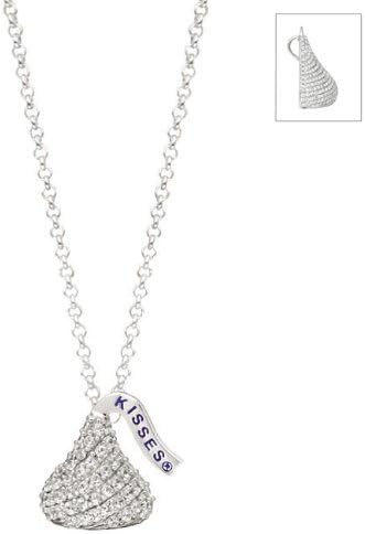 Small Hershey's Kiss CZ Flat Back Pendant