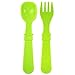 Re-Play Made in USA Toddler Forks and Spoons, Pack of 12 Without Carrying Case - 6 Kids Forks with Rounded Tips and 6 Deep Scoop Toddler Spoons - 0.2
