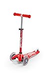 Micro Mini Deluxe 3-Wheeled, Lean-to-Steer, Swiss-Designed Micro Scooter for Kids, Ages 2-5 - Red...