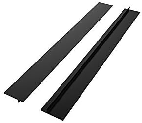 Stove Counter Gap Cover, For Gaps Between Appliances and Counter Tops, Oven Range Stove Top Washing Machine Washer or Dryer, 21 inches Long, Black Silicone, Set of 2