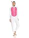 Totally Pink Women's Plush Specialty Unicorn Onesie, White, Medium
