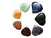 Jet Heart Shaped Chakra 7 Stones Sets Jet International Crystal Therapy Chakra Balancing Reiki Healing Energy Aura Spiritual Metaphysical Divine