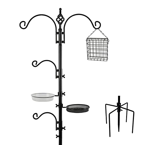 Gtongoko Deluxe Bird Feeding Station Kit 92 Inch Multi Bird Feeder Pole