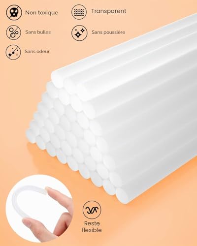 SHALL Full Size Hot Glue Sticks, 11mm x 200mm, Pack of 70 Transparent Hot Glue Gun Sticks for DIY Repair Festival Decoration