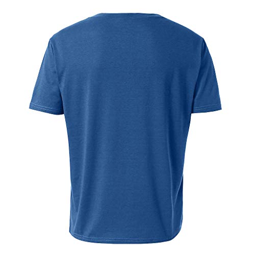 image for Emimarol Men's Blouse Summer Plus Size Tops Casual Slim Printed Patchw