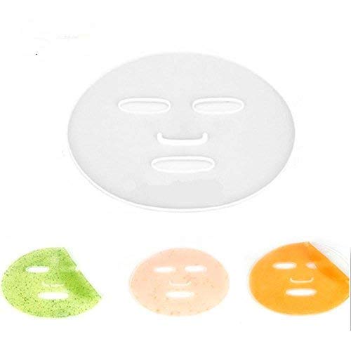 5Pcs Silicone DIY Mask Disc Self-Made Face Mold Mould Masks Mould-Free Seaweed Mask Mould Tray (White)