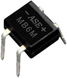 (Pack of 50pcs) MB6M ASEMI Through Hole 600v Mini Bridge Rectifier Diode for Phone Adapter