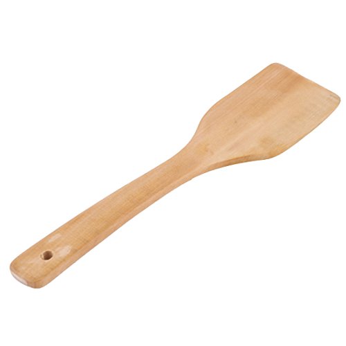 uxcell Wood Household Kitchen Flat Cooking Serving Spatula Rice Spoon Paddle Ladle