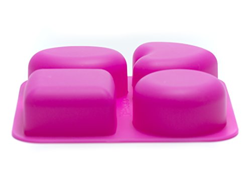All in ONE Silicone Mold for DIY Craft Art Handmade Soap Mold, Cake Mold, Ice Cube Tray, Baking Mold (4 Shapes Mixed-1 Pack) - Thumbnail 3