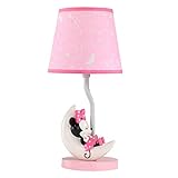Lambs & Ivy Disney Baby Minnie Mouse Celestial Lamp with Shade & Bulb, Pink