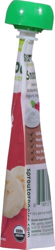 SPROUT ORGANIC STRAWBERRY BANANA & YOGURT, 4 OZ POUCH