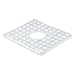 iDesign Kitchen Sink Protector Mat with Hole for Sink Strainer - Clear