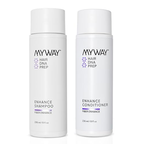 My Way Hair DNA Enhance Set – Volumizing Shampoo & Conditioner for Dry, Damaged Hair – Boosts Thickness, Repairs Breakage, Revives Shine – Paraben-Free, Color-Safe, Hydrating Hair Care Duo