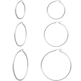 Gacimy Sterling Silver Hoop Earrings for Women, 14K