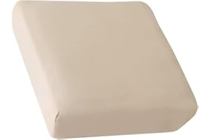 HOOBUY Waterproof Couch Cushion Cover 1pc Stretch Sofa Slipcovers Furniture Protector with Elastic Suitable for Armchair, Loveseat,3&4 Seater Sofa (1, Beige)