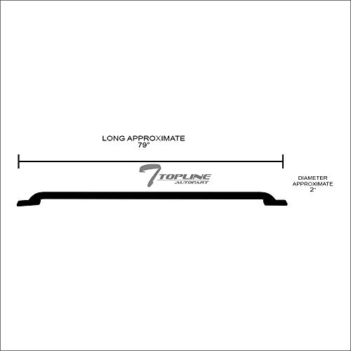 Topline Autopart S/S Stainless Steel Steel Chrome Truck Bed Side Bars Rail For 2004-2014 Ford F150 Styleside 6.5 Feet 78" bed