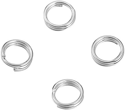VALYRIA Sterling Silver Split Jump Ring Connector Charm Jewelry Findings,20pcs 5.0mmx0.6mm