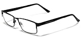 Metal Wire Rim Rectangular Frame Reading Glasses with Spring Hinge Various Strengths and Colors LARGE SIZE