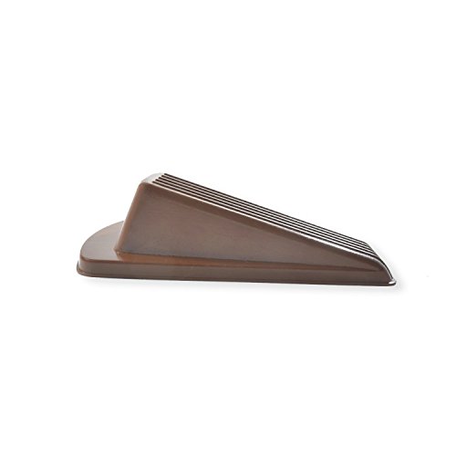 Door Stopper, Eoney Heavy Duty Door Stop Wedge Rubber with Finger Pinch Guard - Multi Surface, Non Scratching Slip Resistant Design- Gaps up to 1.2 inches (Brown4+1Pack)