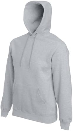 Fruit Of The Loom Pullover Hooded Sweatshirt Hoodie Heather Grey Xl Amazon Co Uk Clothing