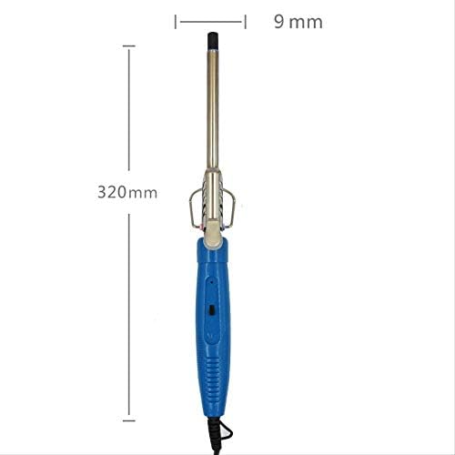 LYXL Rotating Curling Iron Curling tongs 9mm 360 degrees Rotating Electric Hair Salon Curler Tool Ceramic Curling Iron Wand newest AU Blue