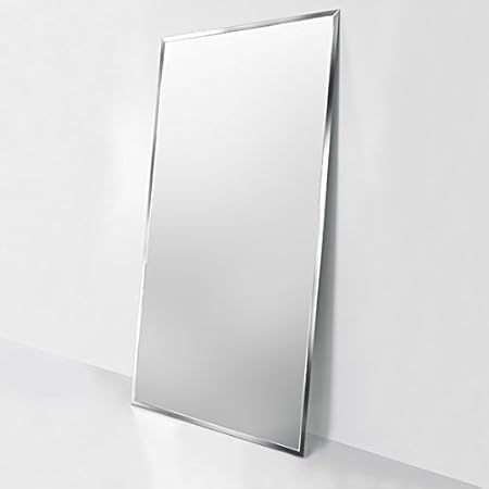 Anlehnspiegel mit 30 mm Facettenschliff und Aluminiumfuß - 500 mm x 500