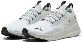 SOFTRIDE Symmetry FUZION, Unisex Straßen-Laufschuh, Puma White-COOL Light Gray-Puma Navy,